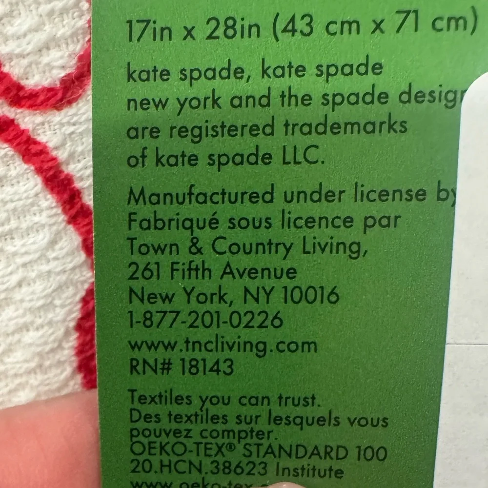 Kate Spade trio of towels -2 Red Heart Pattern 1 red stripes❤️fun 4 kitchen/bath